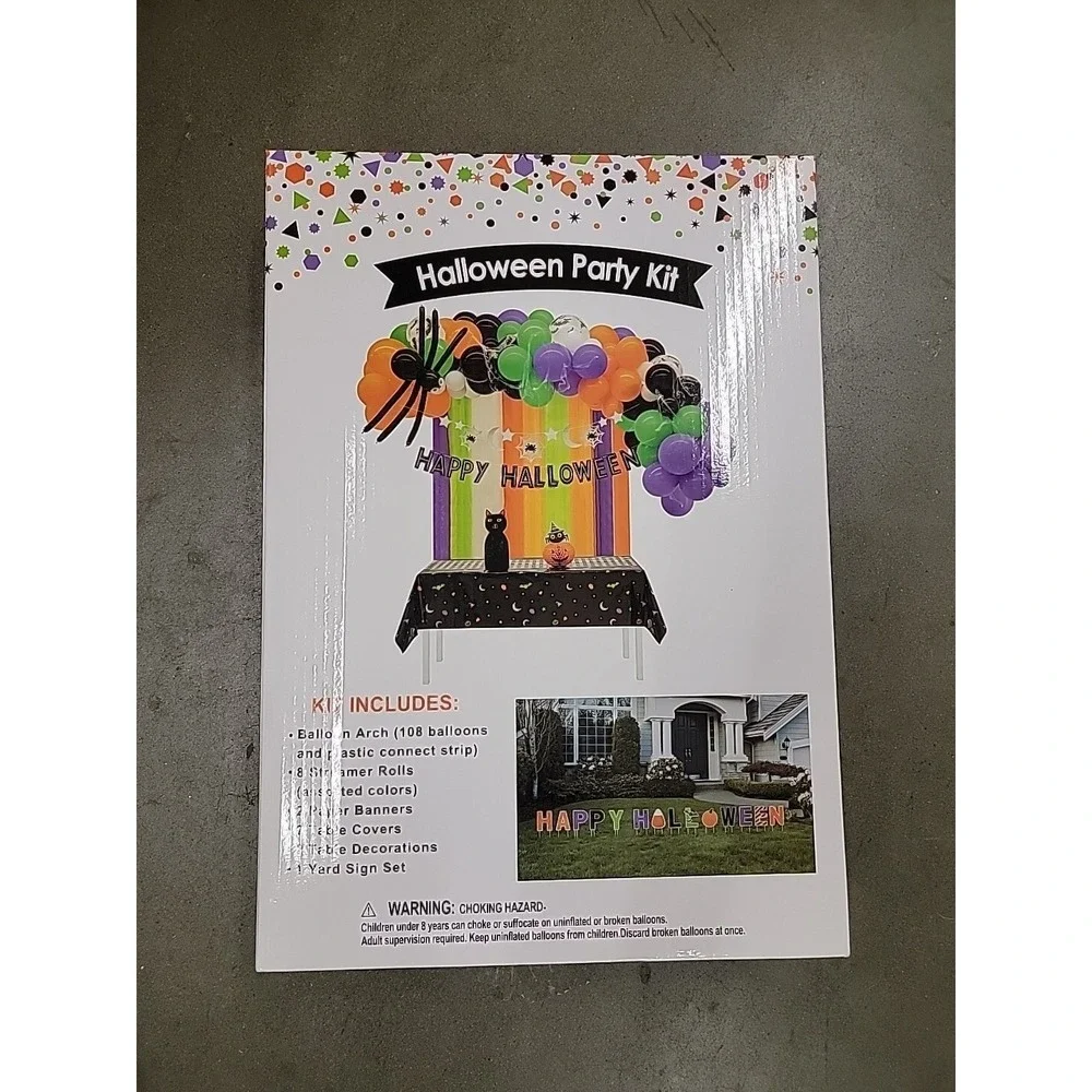 Happy Halloween Theme Party Kit 136-Piece Decoration Bundle‎